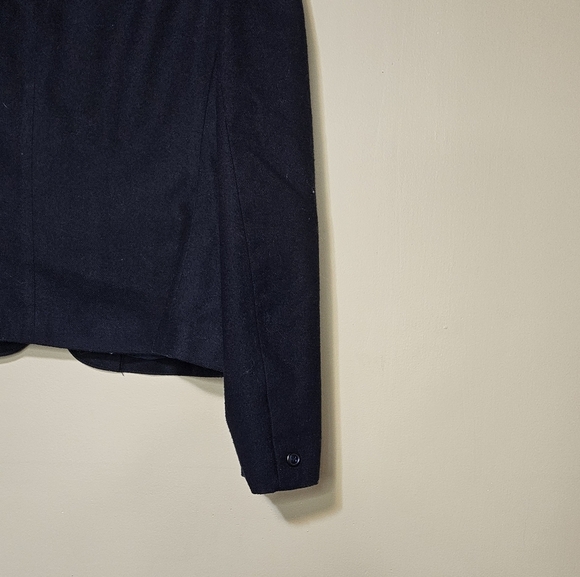 David Benjamin Wool Blazer Jacket Women's Size 13/14 Short Navy Blue Classic - Picture 11 of 11